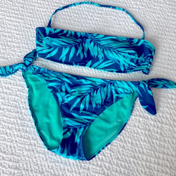 Gianni Bini Other - Gianni Bini Bandeau Swim Top & Side Tie Hipster Bikini Bottom Swimwear, Size S